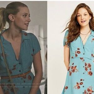 Urban Outfitters Teal Floral Mini Dress